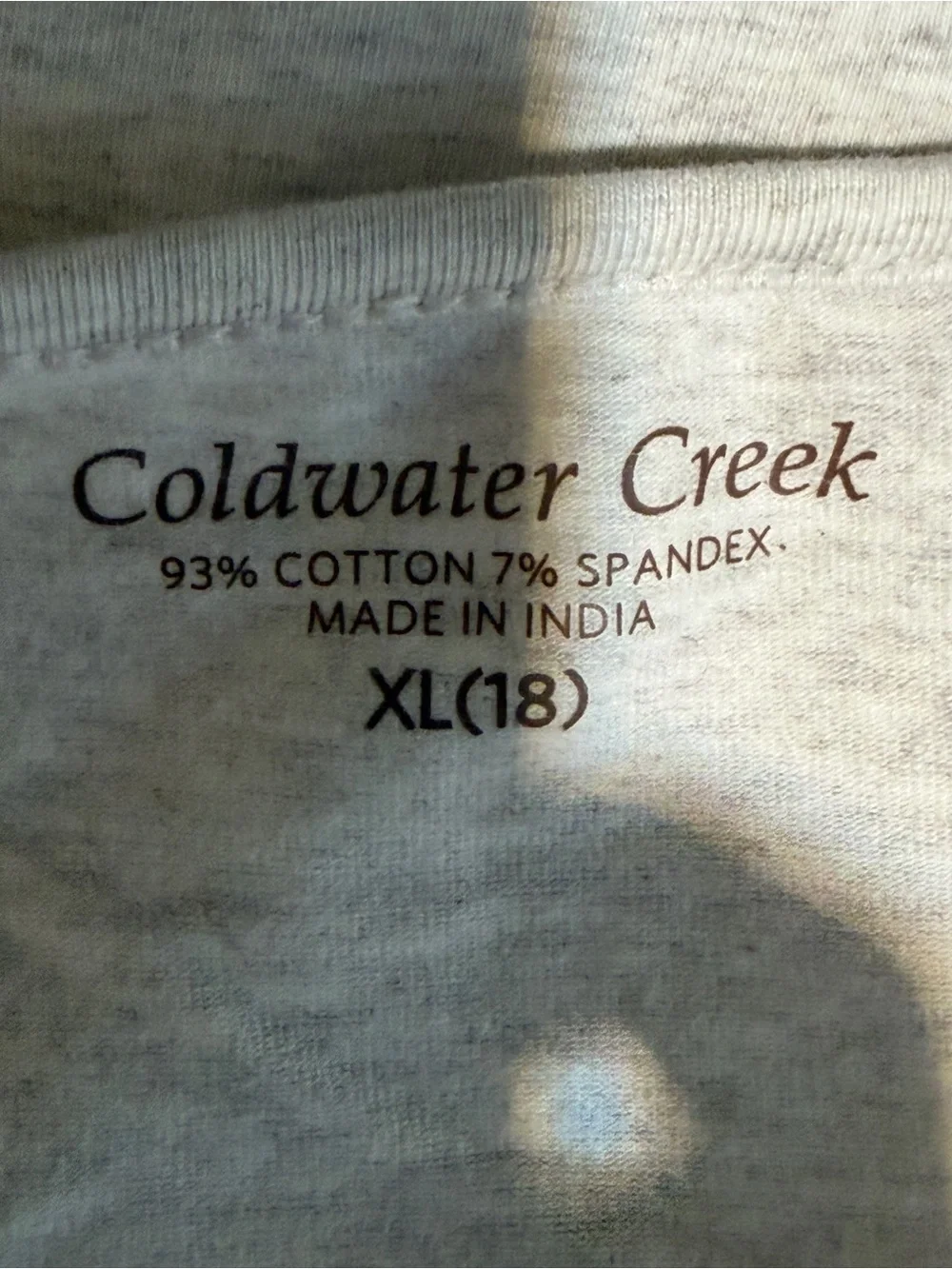 COLDWATER CREEK CREAM SCOOP NECK TOP WITH BEADED DETAILING NWT SZ XL
